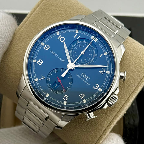 IWC Portugieser Yacht Club Chronograph Ref. IW390701 | Full-Set 12/2020 | IWC Garantie 12/2028 | Top Condition | Blue Dial