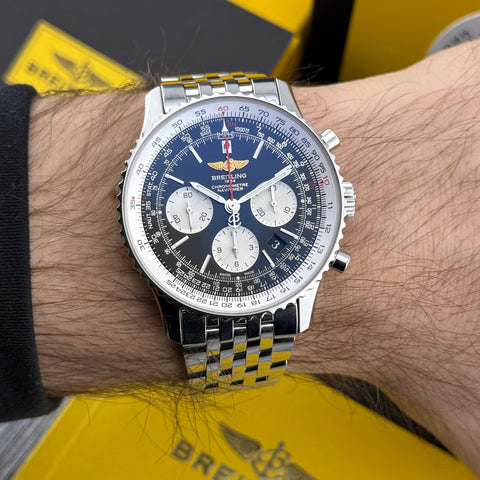 Breitling Navitimer 01 Ref. AB012012/BB01 | Full-Set 07/2014 | Serviced 01/2026 | 43mm | Chronograph | Black Dial | Top