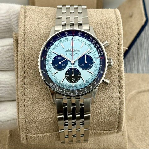 Breitling Navitimer B01 Chronograph 43 Ref. AB0138241C1A1 | Full-Set 02/2025 | Garantie 02/2033 | Eisblau | AB0138 | Like New