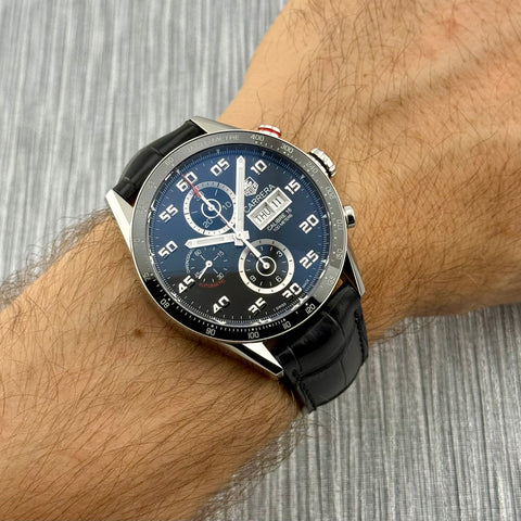 Tag Heuer Carrera Calibre 16 Chronograph Ref. CV2A1R.FC6235 | Full-Set 2023 | Day-Date | Top Condition | Black Dial