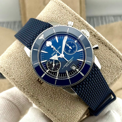 Breitling Superocean Heritage B01 Chronograph 42 Ref. AB0156161C1S1 | Full-Set 07/2025 | NEU | Unworn | 42mm | Blue Dial | VIP