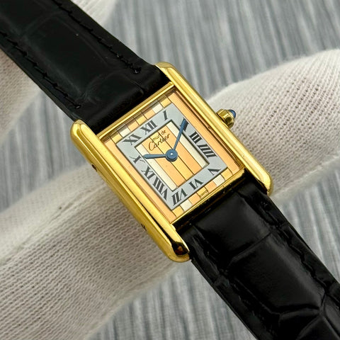 Cartier Tank Vermeil Trinity Ref. 66001 | Tricolore | Trinity Dial | Quartz | 21x28mm | Ladies | VIP