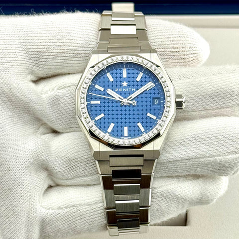 Zenith Defy Skyline Ref. 16.9400.670/51.I001 | Full-Set 10/2024 | Like New | Diamonds | Automatic | Blue Dial | 36mm