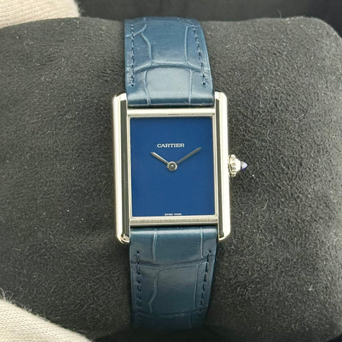 Cartier Tank Must de Cartier Blue Ref. WSTA0055 (4323) | Full-Set 09/2021 | Unworn | Blue Dial | Quarz | Cartier 4323 | Top