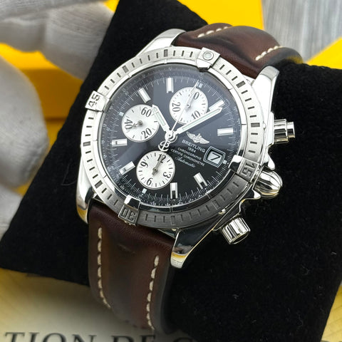 Breitling Chronomat Chronograph Evolution Ref. A13356 | Papiere 12/2008 | Serviced 01/2026 | 44mm | Black Dial | Top