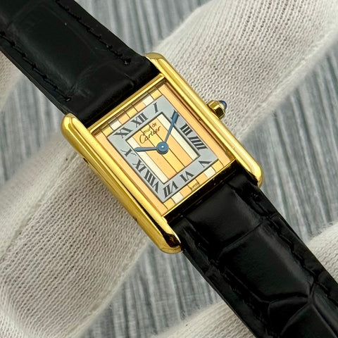 Cartier Tank Vermeil Trinity Ref. 66001 | Tricolore | Trinity Dial | Quartz | 21x28mm | Ladies | VIP