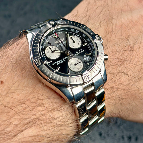 Breitling Colt Chronograph Ref. A73350 | Papiere 2002 | Quarz | 38mm | Black Dial | Top