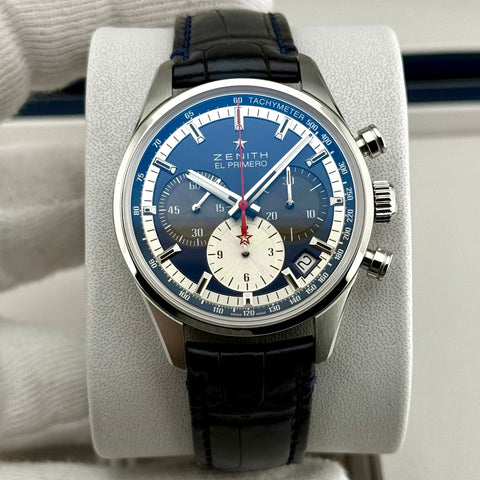 Zenith El Primero 36‘000 VpH Ref. 03.2150.400/53.C700 | Full-Set 12/2024 | Zenith Garantie 12/2029 | 38mm | Blue Dial | Automatic | Top