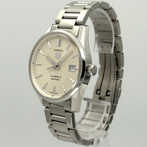 Tag Heuer Carrera Calibre 5 Ref. WAR211B.BA0782 | Full-Set 2020 | Serviced 07/2025 | White Dial | 39mm | Top | VIP