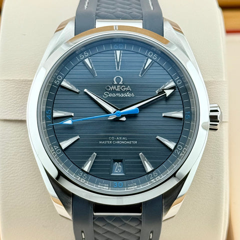 Omega Seamaster Aqua Terra 150M Ref. 22012412103002 | Full-Set 03/2025 | Unworn | Ungetragen | Omega Garantie 03/2030 | Kautschuk | 41mm | Blue Dial | VIP