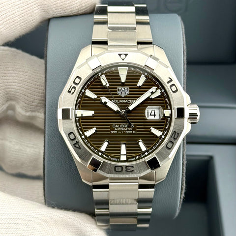 Tag Heuer Aquaracer Calibre 5 Ref. WAY2018.BA0927 | Full-Set 10/2025 | Unworn | Ungetragen | Automatic | 43mm | Brown Dial | Top