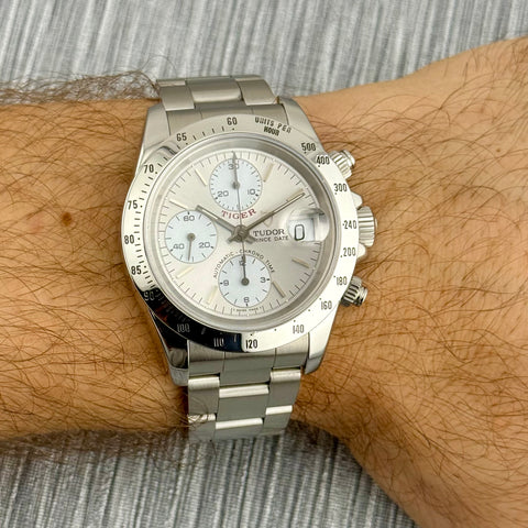 Tudor Prince Date Tiger Ref. 79280 | Full-Set 2000 | Serviced 06/2025 | Chronograph | 40mm | silver/grey Dial | Rare | VIP