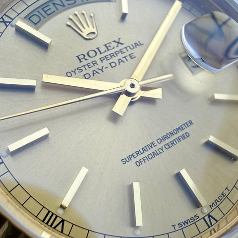 Rolex Day-Date Ref. 18038 | Papiere | 1987 | 36mm | Revision 2025 | 18k | Top