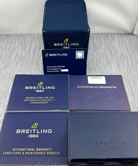 Breitling Superocean Heritage Chronograph 44 Ref. A13313161C1S1 | Full-Set 12/2024 | Like New | Chronograph | Blue Dial | Top