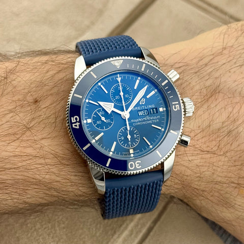 Breitling Superocean Heritage Chronograph 44 Ref. A13313161C1S1 | Full-Set 12/2024 | Like New | Chronograph | Blue Dial | Top