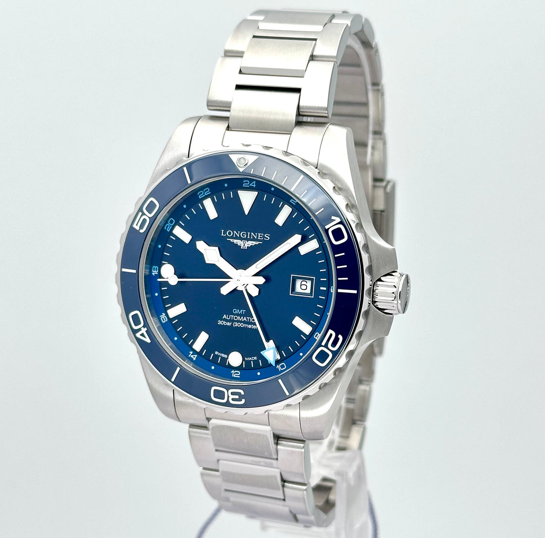 Longines HydroConquest GMT Ref. L3.890.4.96.6 | Full-Set 2024 | NEU | 43mm | Blue Dial | Sofort Verfügbar