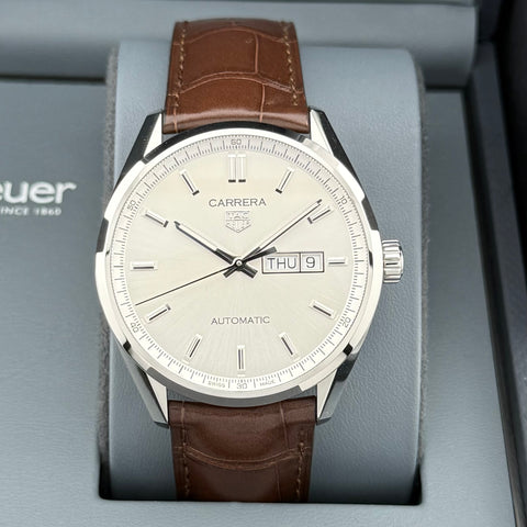 Tag Heuer Carrera Calibre 5 Day-Date Ref. WBN2011.FC6484 | Full-Set 03/2025 | NEU | Automatic | 41m | Silver Dial | VIP