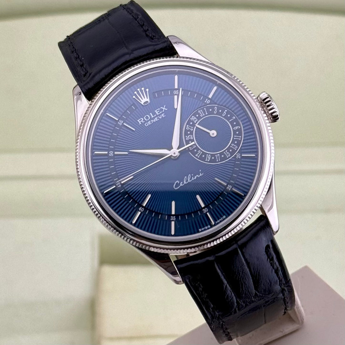Rolex Cellini Ref. 50519 | Full-Set 2019 | 18K Weißgold | Blue Dial | Top Condition | LC EU